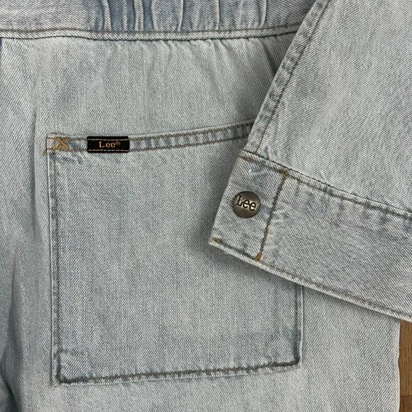 NEW Lee Union Alls Denim Coveralls Utility Jumpsuit Light Wash Sz S - Picture 15 of 16